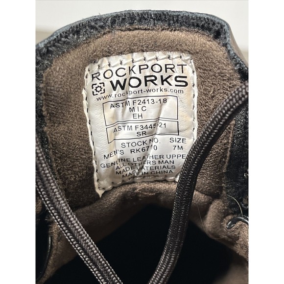 Rockport Works Weather Work Alloy Toe Mens Boots Leather Oxfords RK6710 NIB SZ 7 - Picture 9 of 9